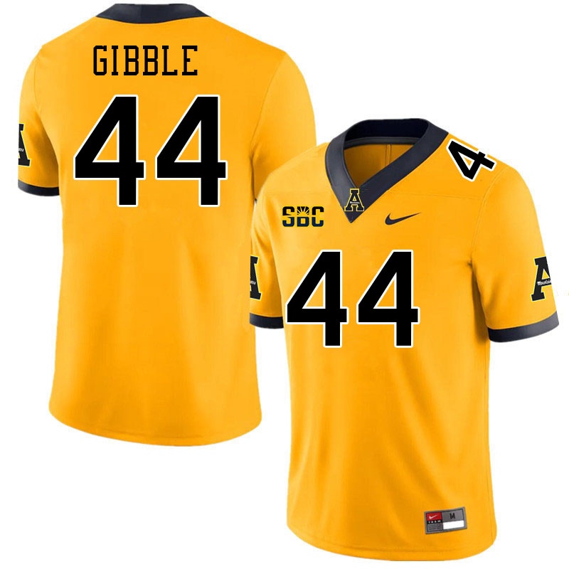 Appalachian State Mountaineers #44 Jared Gibble College Football Jerseys Stitched-Gold